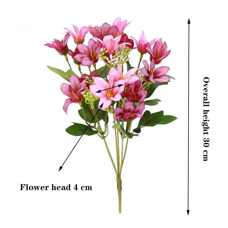 Silk Flower Artificial Lily European Style Fake Bride Flower Bouquet Wedding Yard Party Decoration