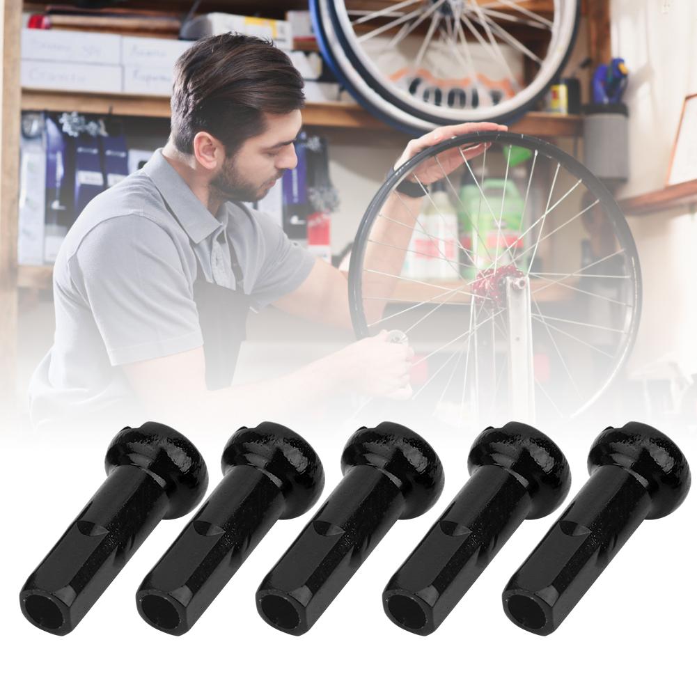 10Pcs Mountain Bike 14G Wire 7075 Aluminium Alloy Spoke Cap Bicycle Cycling Riding Accessory Bike Spoke Cap black