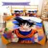 Son Goku Pattern Bedding,Quilt Set Quilt Cover Pillowcase Home Birthday Gift (1 * duvet cover + 2 * pillowcase, without core)