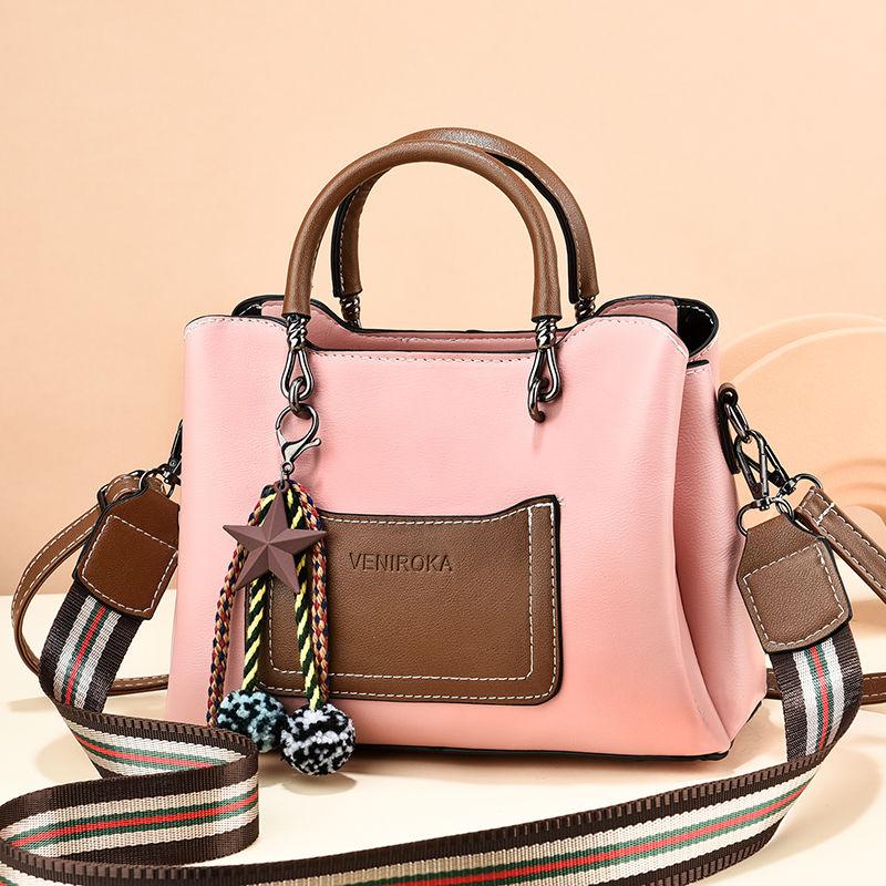 

Модная универсальная женская сумка для шопинга, сумка на работу, простая, большая вместимость, сумка через плечо, темперамент, высококачественная сумка через плечо розовый