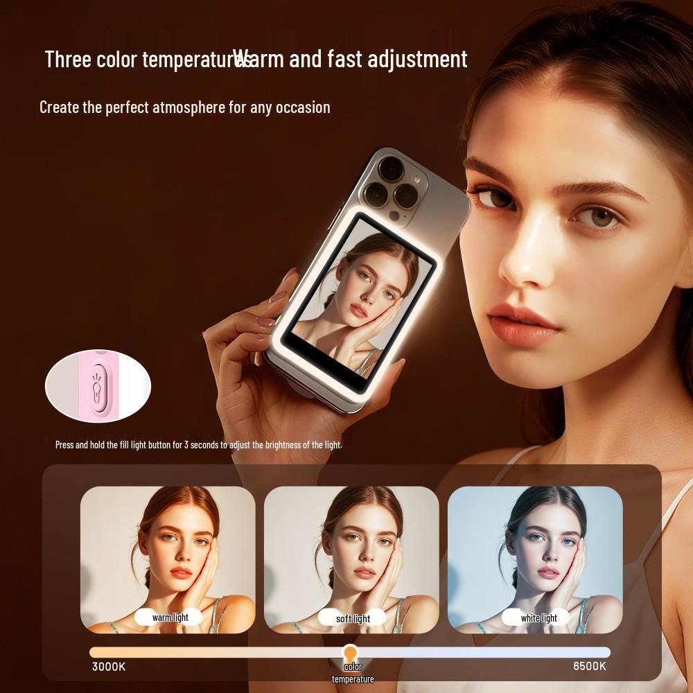 Magnetic Bluetooth Selfie and Live Stream Assistant Light for Mobile Phones