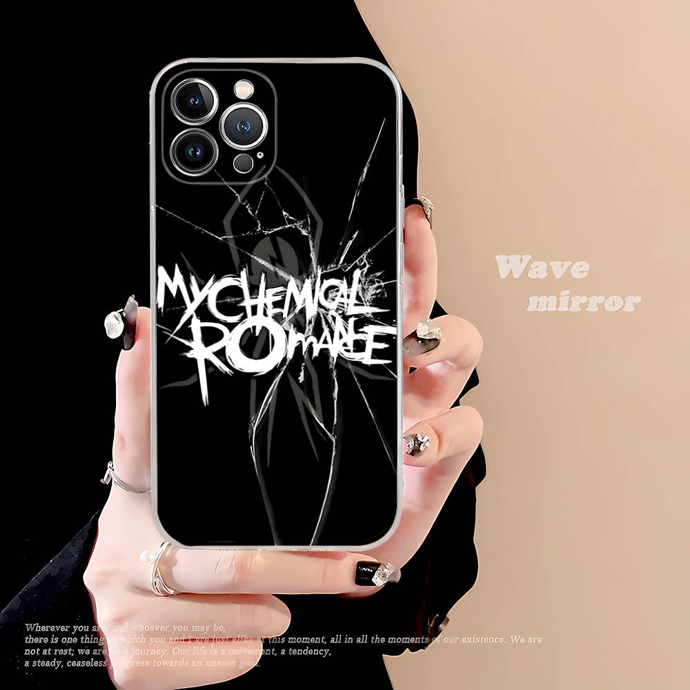 My C-Chemical R-Romance Band Transparent Phone Case For iPhone 16 15 14 13 12 11 Pro Max Plus Soft Cover