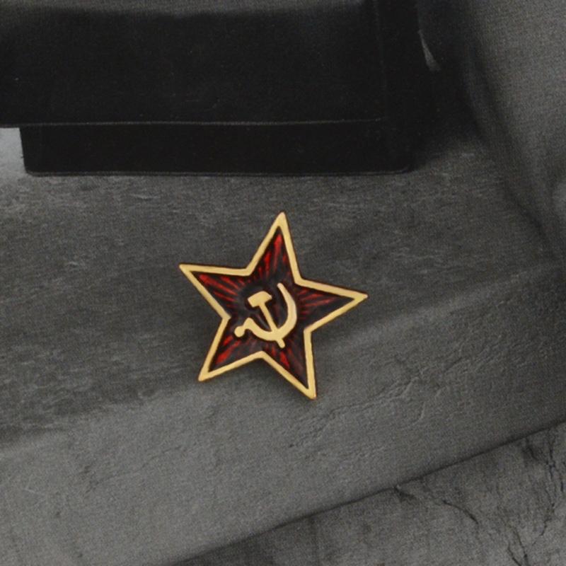 Badge Lapel Pin Vintage Ussr Red Star Pin Sickle Hammer Brooch Soviet Communism Badge for Patriot Jewelry Gift Clothes D