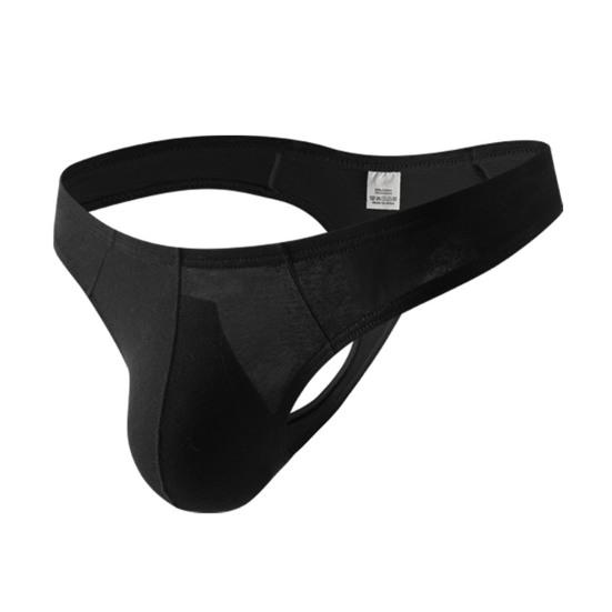 Xiaobudian Men Thong, Low-Waisted T-Shaped Cut Briefs, U Convex Supportive Pouch Panties, Elastic Fit No Slip Lightweight Underwear for Daily Wear