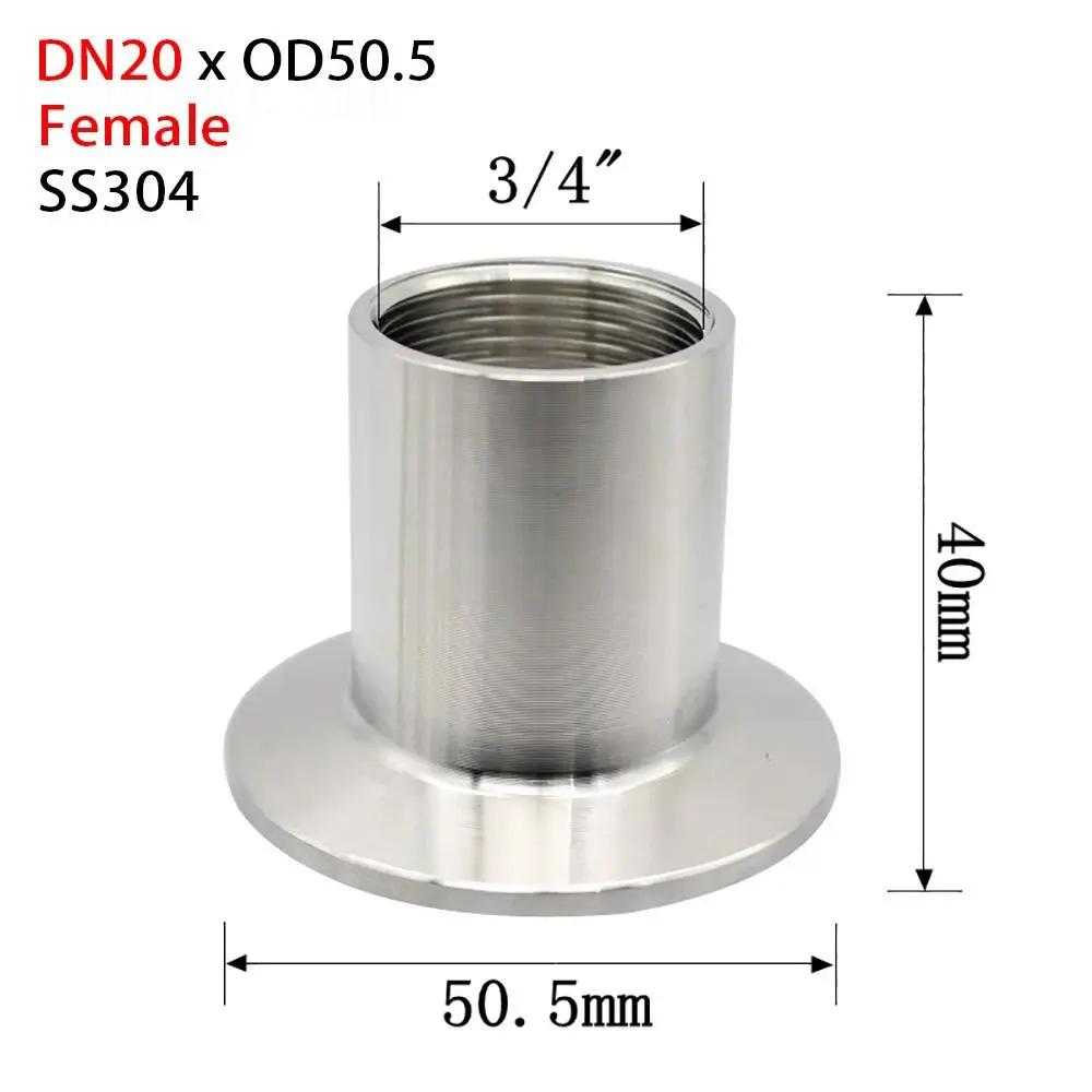 1Pcs BSPT Female/Male Thread Tri Clamp SUS304 Sanitary DN15-DN40 Pipe Fitting Connector 1/4" 3/8" 1/2" 3/4" 1" TriClamp Adapter