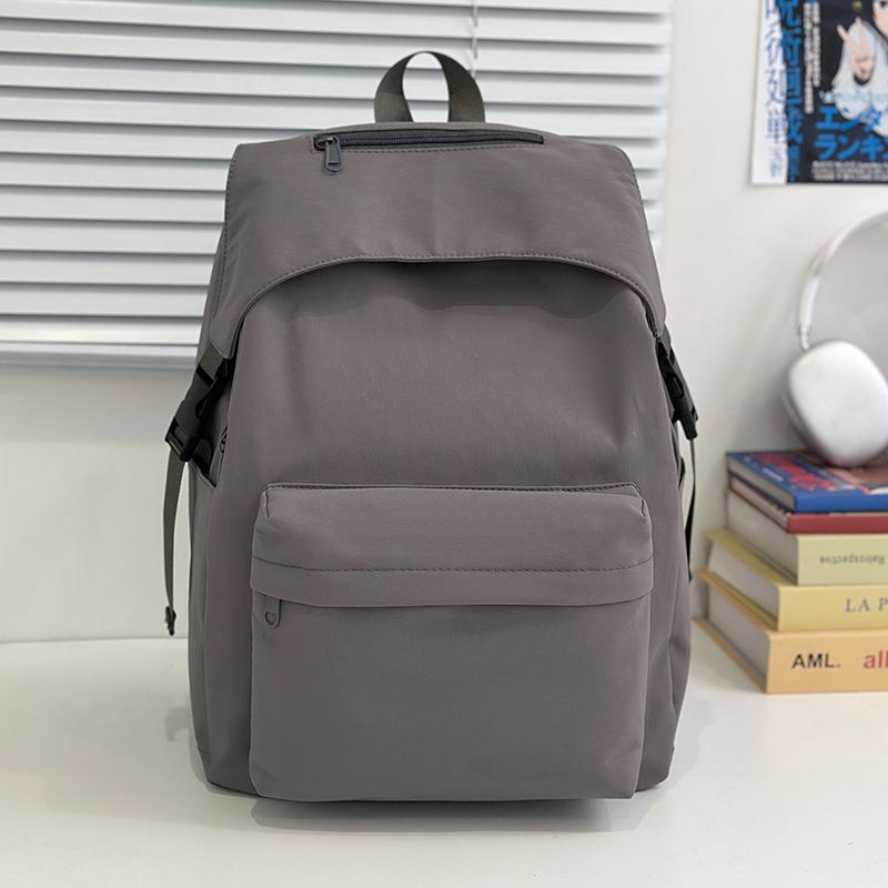 Schoolbag Japanese solid color versatile nylon backpack schoolbag female Korean version high school lightweight backpack college students ins 