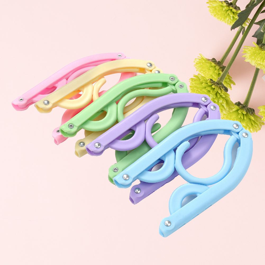 

10 шт. Складные дорожные вешалки для одежды Пластиковые Нескользящие Вешалки для шкафа Складная стойка Портативные вешалки Держатели для одежды 42X18cm