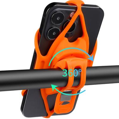 Einstellbarer Motorrad-Lenker-Telefonständer Langlebige Silikonhalterung Vielseitiger Handyhalter Einfache Installation