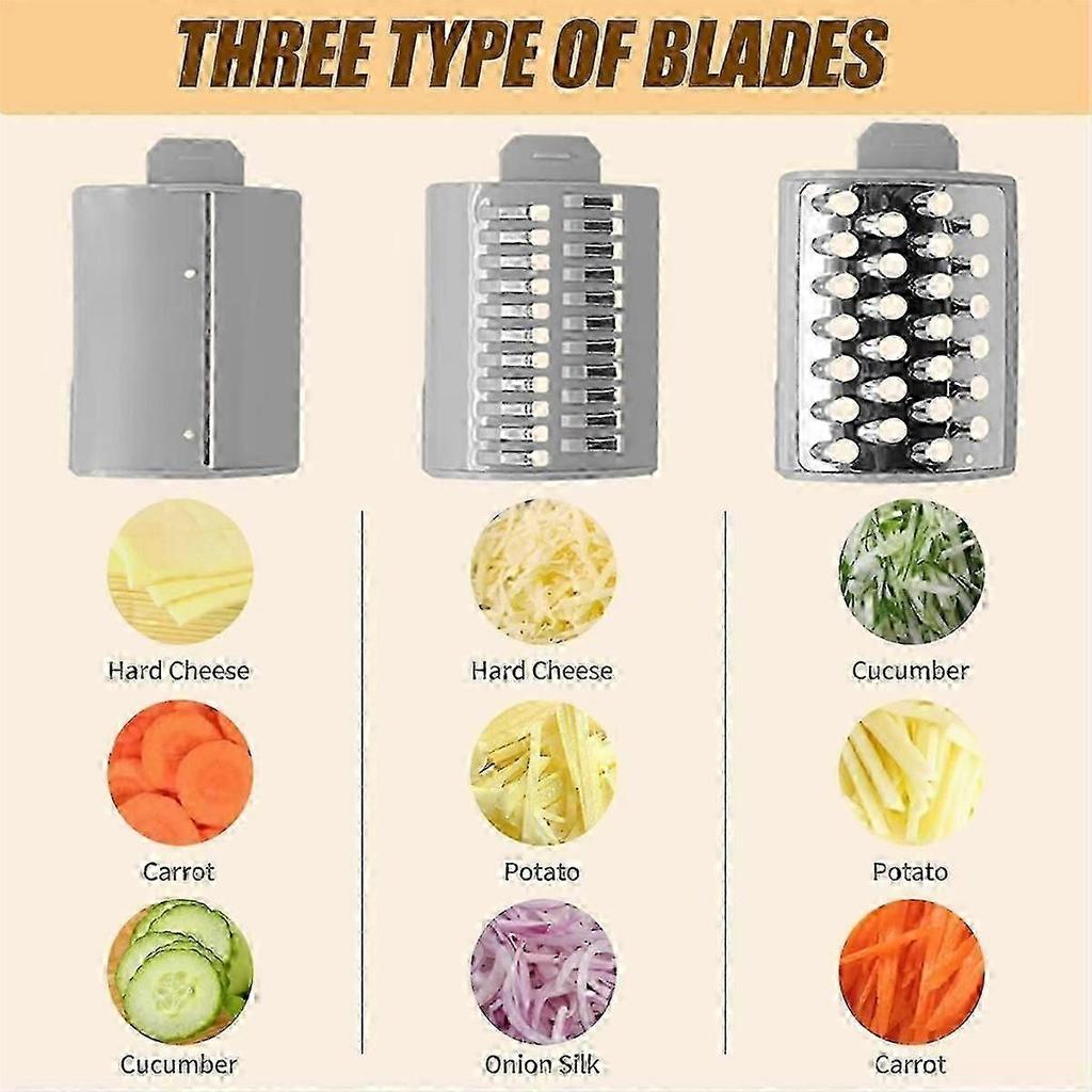 Electric Cheese Grater,Multifunctional Electric Slicer,Vegetable Slicer, Salad Maker,Food Processor less