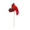6 Pcs Red Artificial Cardinal Birds Xmas Artificial Feathered Red Cardinal Birds Ornament