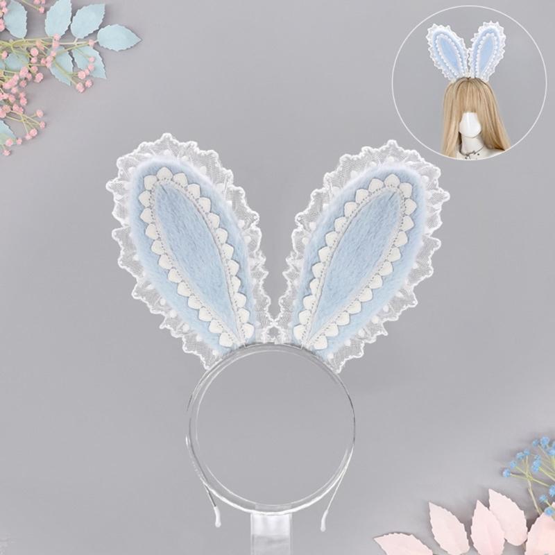 Elegant Ribbon Hair Clip Headpiece With Lace Ruffle Trim Design For Women And Girl Anime Event Gathering Hair Ornament