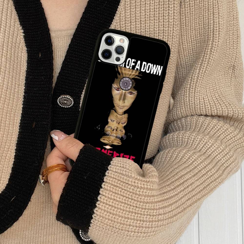 Metal Band System Of A Down PC+TPU Phone Case For IPhone 17 16 15 14 13 12 11 Pro Max Plus Kawaii Cartoon Cover