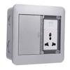 Desktop Socket Box 3 Prong Outlet and Network Port Double Door Recessed Floor Power Strip 4000W 16A