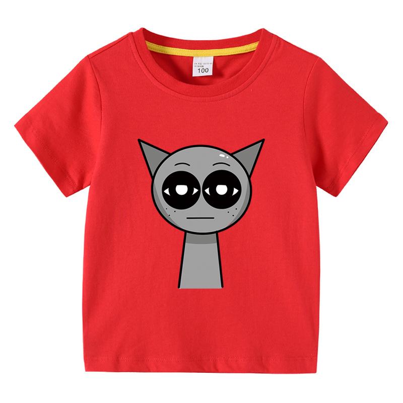 Summer Hot Sale Sprunki Kids' Game T-Shirt Boys' Short Sleeve Top Girls' Casual Top Clothing