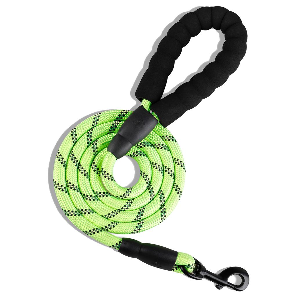 Reflective Dog Leash With Comfortable Padded Handle - Double Heavy Duty Traction Rope For Strong Dogs - Enhance Safety And Contr