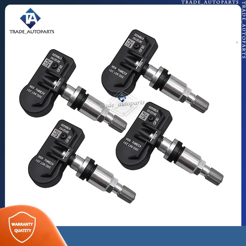 30D907251 For Volkswagen Passat B8 Golf 7 Viloran Tiguan L Pro Tire Pressure Monitor System Sensor 4PCS TPMS 433MHZ