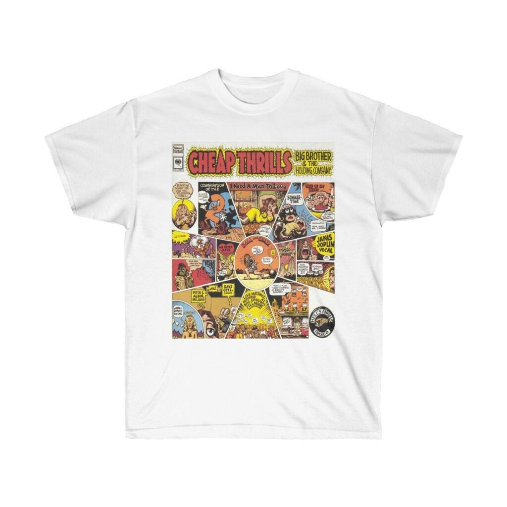 Ultra Cotton T Shirt Mens Womens Tees Top. Janis Joplin. Cheap Thrill 4XL