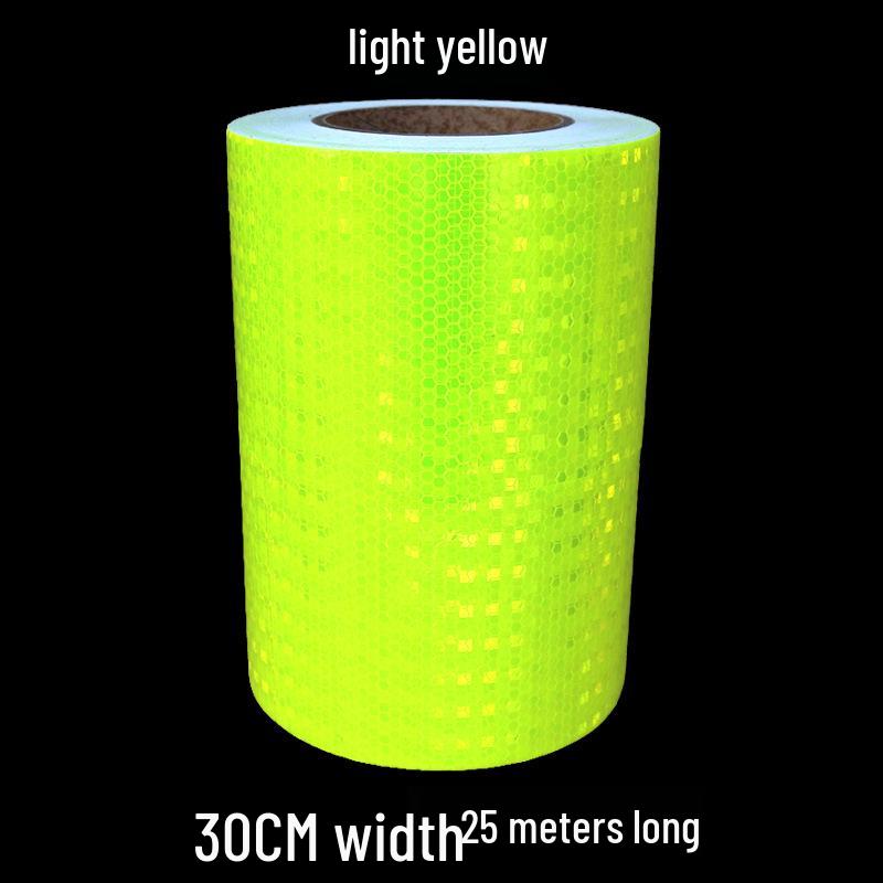 5cm Black Yellow Reflective Honeycomb Arrow Warning Tape Car Sticker