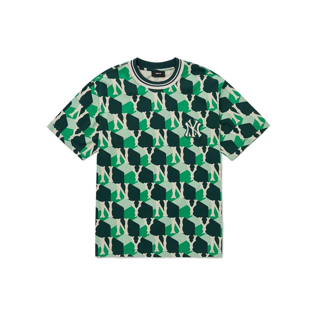 MLB New York Yankees T Shirts Unisex Green Crew Neck Moderate Straight Fit 3ATSM0124-50GND