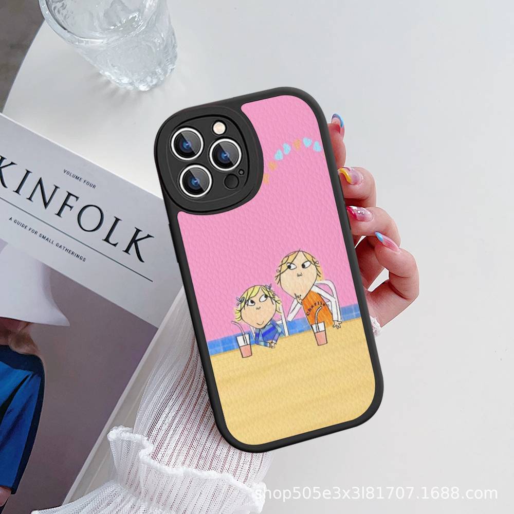 

Charlie And Lola Anime Phone Case Hard Leather For IPhone 14 13 16 Mini 15 14 11 12 Pro Max Plus Fundas iPhone 15 plus