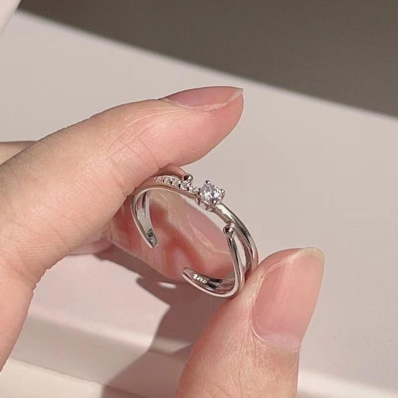 Adjustable Meteor Zircon Rings, Stainless Steel Cute Jewelry for Women, Comfort Fit Daily Wear Best Friend Gift Idea