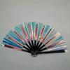 PVC Folding Hand Bamboo Handle Dancing Fan Kung Fu Fans Tai Chi Fan  Photography Prop