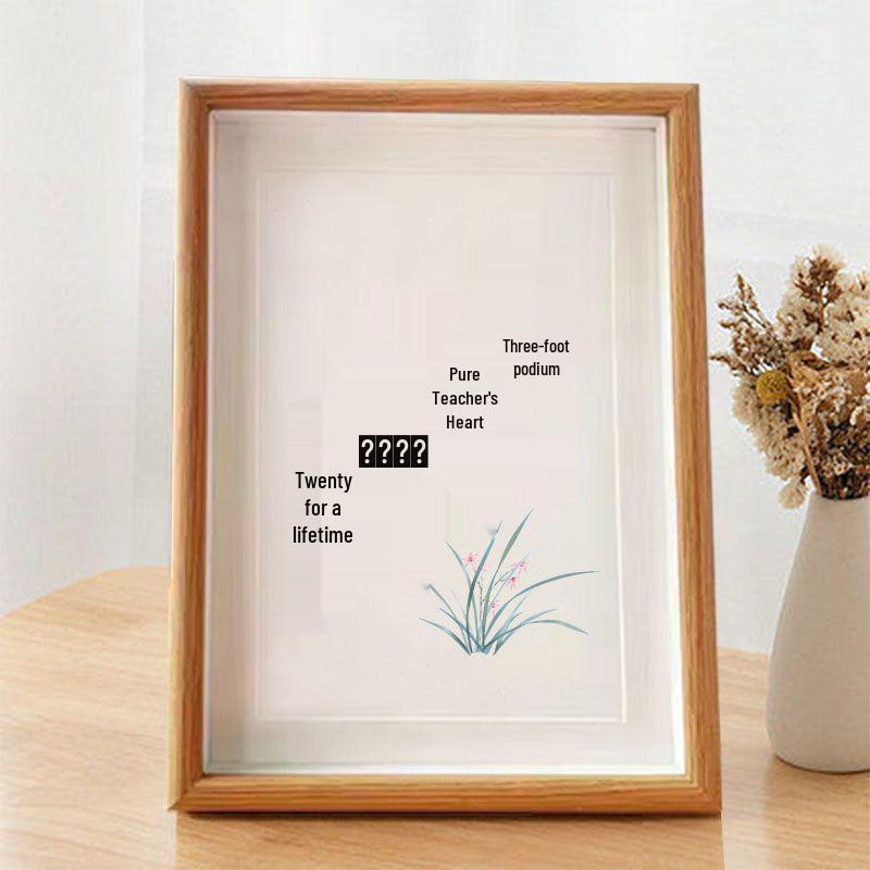 Teacher's Day Calligraphy & Painting Desktop Ornament Photo Frame