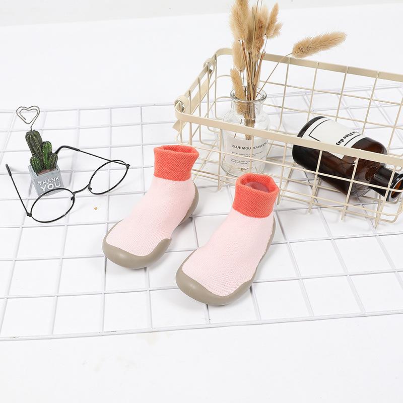 0 to 4 Years Winter Children Terry Socks Soft Bottom Non-slip Floor Girl Boy Newborn Child Warm Shoes Socks with Rubber Soles