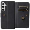 For Samsung Galaxy S25/S24 Leather Case with 10 Card Holder Phone Cover Stand