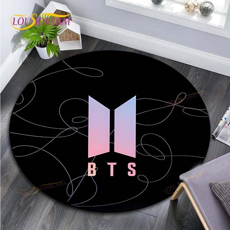 

Kpop Bangtan Boys BTS круглый ковер для гостиной, коврик для коврика, коврик для спальни, ковер для детей, ковры для гостиной 60cm