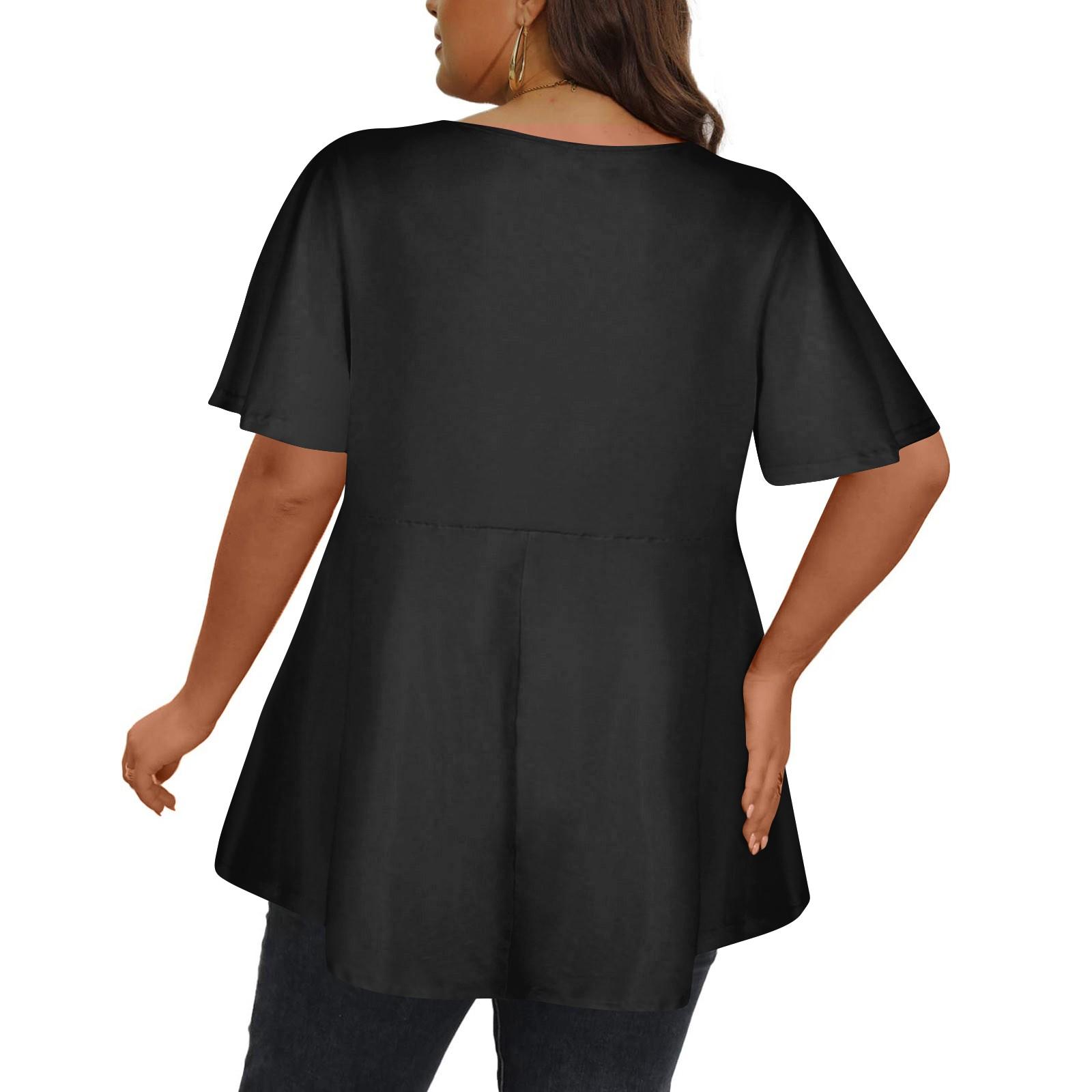 Женский большой топ с круглым вырезом — фото 4