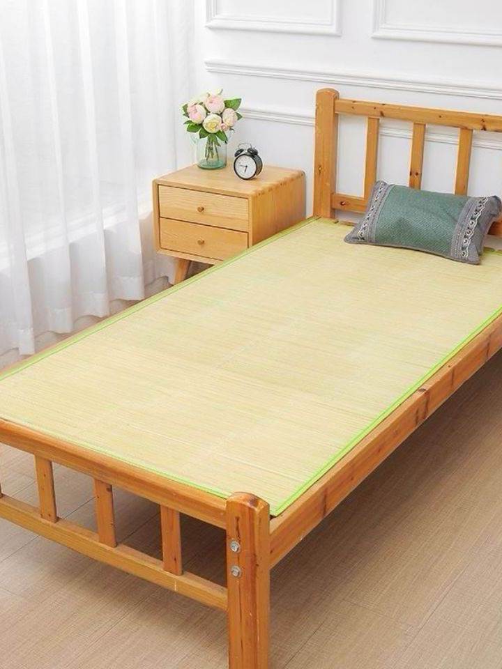 Bamboo Cooling Mat 12M Ice Silk Bedding for Students Dormitory Upper Lower Bed Home Use Single Double Person Grass Mat
