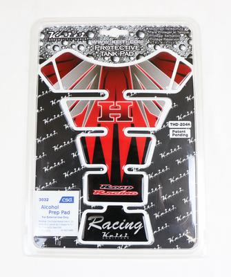 Katie Tankpad Honda Wing/Schwarz & Rot UV Klarlack 17,5x22,0cm THD204K