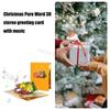 Stylish Christmas Card with Music Delicate Christmas Greeting Card with Music for Season's Greetings 6XDE