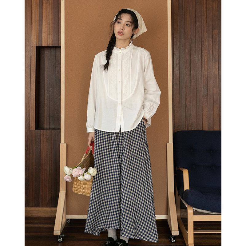 Jupe Midi à Carreaux Noir et Blanc Haut de Gamme 2026: Robe d'été pour femme, coupe trapèze, taille haute, amincissante, design à ourlet large