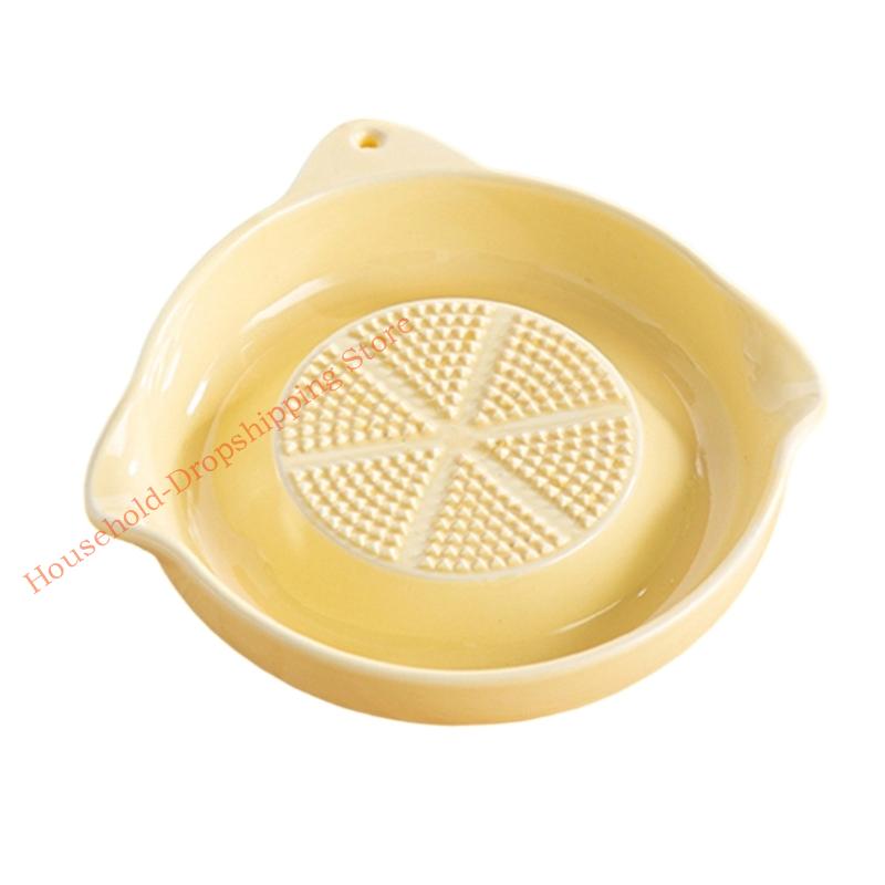 Multifunctional Ceramic Garlic Crusher for Preparing Garlic Pastes Gingers Puree and Seasonings Vegetable Grater Grinder