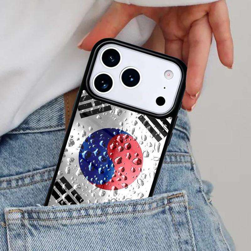 South Korea Flag Phone Case for iPhone 17ProMax 12 13 14 15 16e 17 Pro Max Plus Air Cover