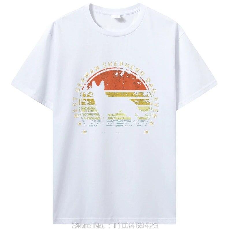 Funny Best German Shepherd Dad Ever Daddy Gifts Dog Lover Owner T Shirts Graphic Tshirt Streetwear Birthday T-shirt Clothing