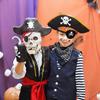 SATINIOR 6 Pieces Halloween Black Pirate Eye Patch One Eye Skull Captain Patch Adjustable 3D Costume for Adults Kids Carnival Christmas Party Favors