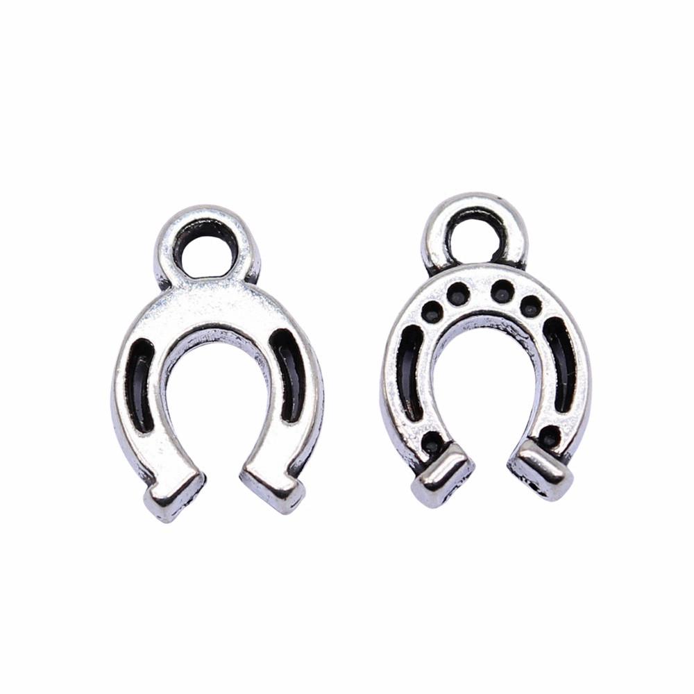 Vintage Horseshoe Charms Alloy Metal Pendants For DIY Jewelry Lucky Themed Accessories