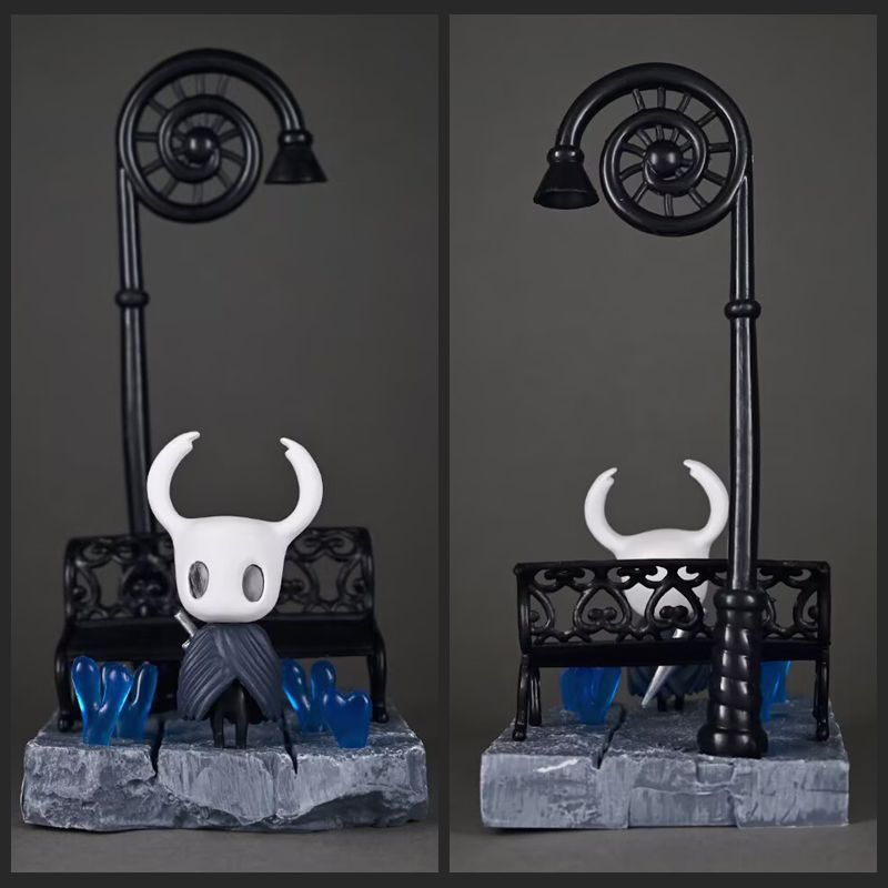 Game Peripheral Hollow Knight Pure Container Gk Little Knight Street Lamp Scene Model Handmade Desktop Ornament Boy'S Toy Gifts