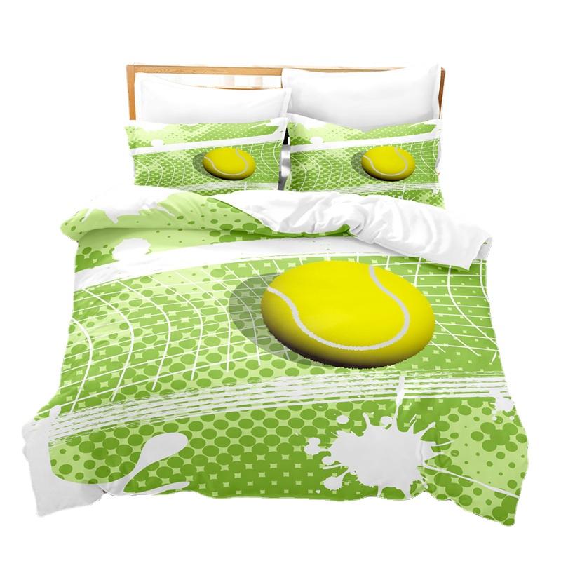 Tennis Bedding Set Sports Theme Green Duvet Cover Set 3d Bedding Fashion Design Bed Set Children Queen Duvet Cover Bedding Sets