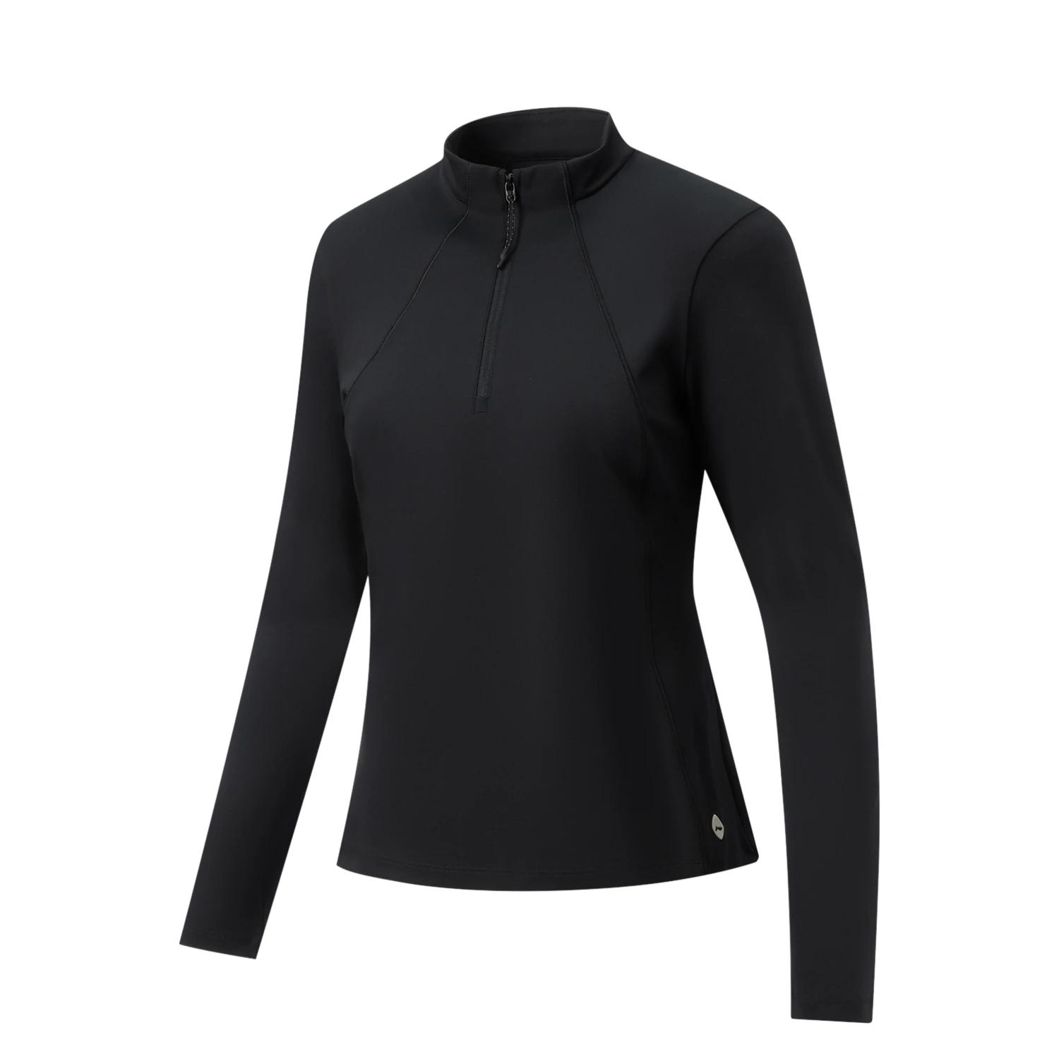 

Li-Ning Fitness Series Solid Color Fashion Casual Simple Stand Collar Workout Top Women tops ATLW062-4 S