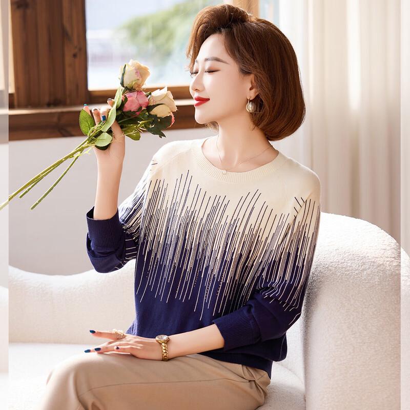 

Baolianduo Women s Elegant Rhinestone Knit Top 3XL