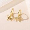 Minimalist Fashion Bowknot Hoop Earrings for Women Cute Sweet New Fashion Girls Earring Jewelry Gifts