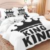 Letter Crown Bed Three-Piece Quilt Cover Bedroom Quilt Cover Pillowcase Bedding Direct Sales