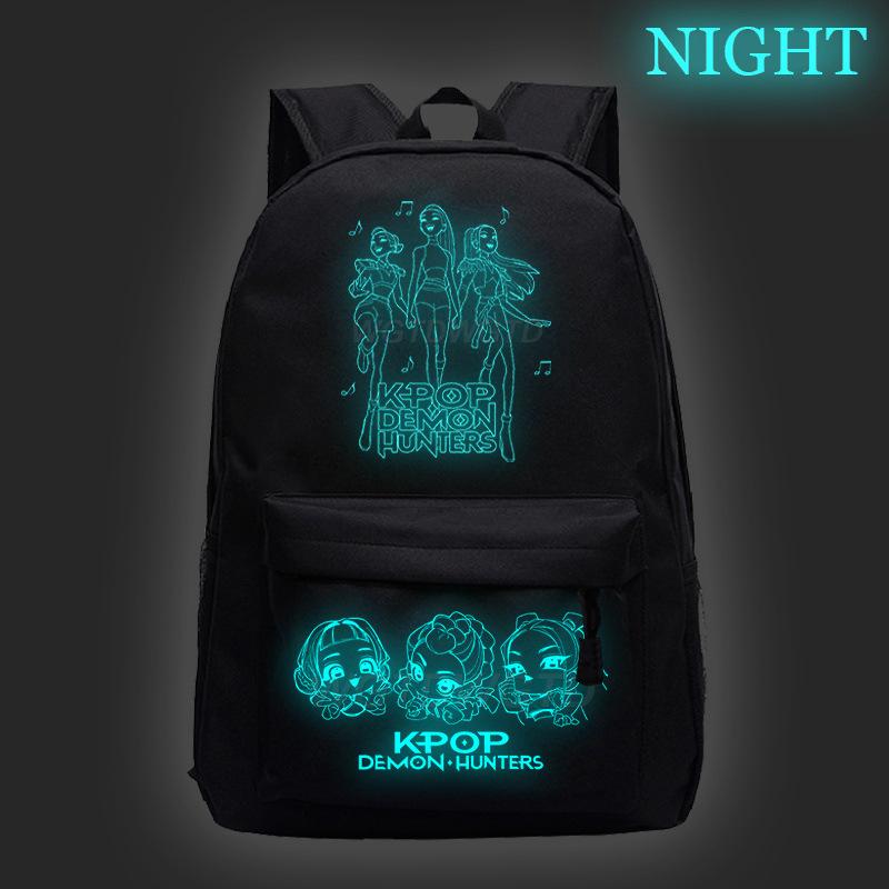 Witch Hunters Peripheral Printed Backpack Lightweight Ridge Protection Primary and Secondary School Students Campus Trend Luminous School Bag