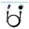 E Bike Motor Female To Male Extension Cable 9 Pin Waterproof Wheel Motor Extension Cord
