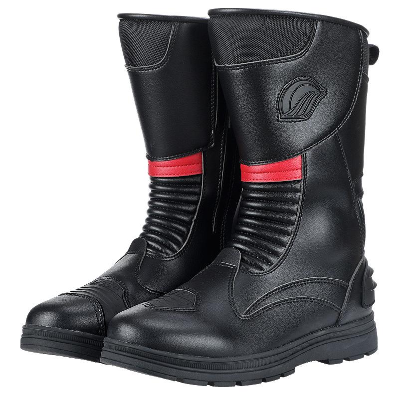 

Motorcycle Riding Shoes Waterproof Anti Drop Racing Off-road Boots Four Season Travel Equipment 43 чёрный