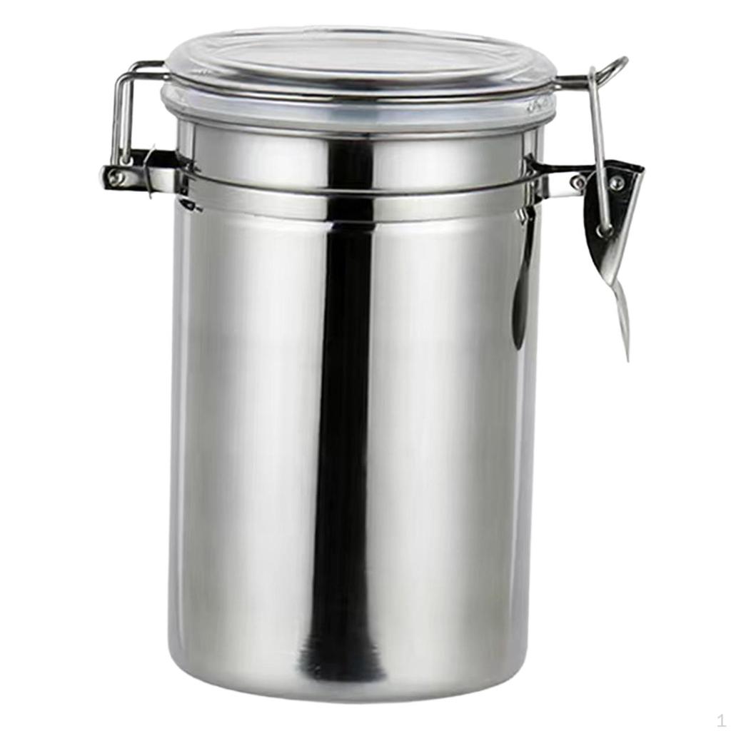 Coffee Bean Container Kitchen Cereal Storage Jar Multipurpose Utensils Airtight Tank for